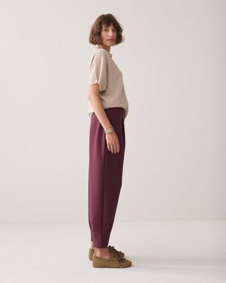 Summum Woman Pants Tapered / 4s3039-11680 335 Dark Burgundy
