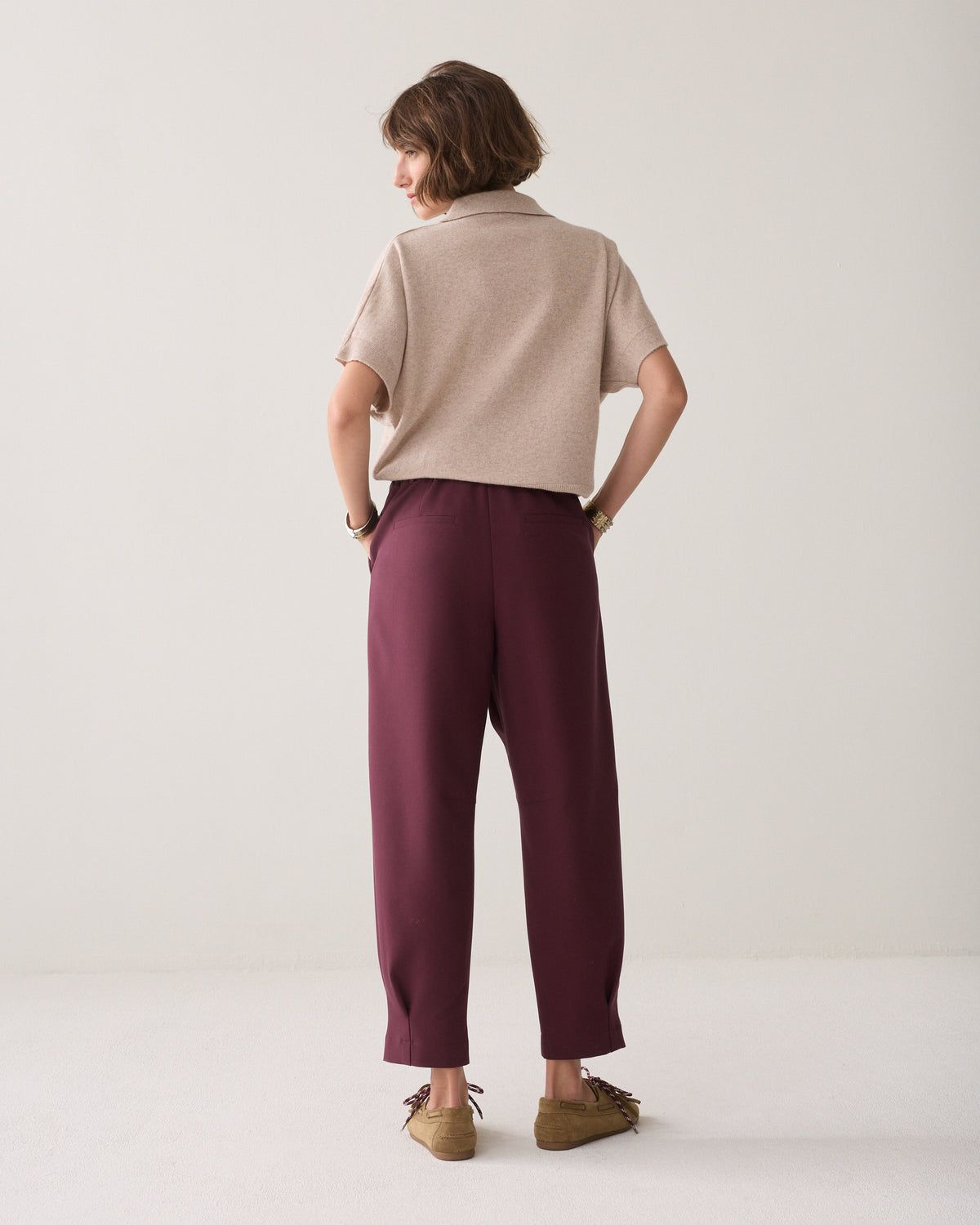Summum Woman Pants Tapered / 4s3039-11680 335 Dark Burgundy