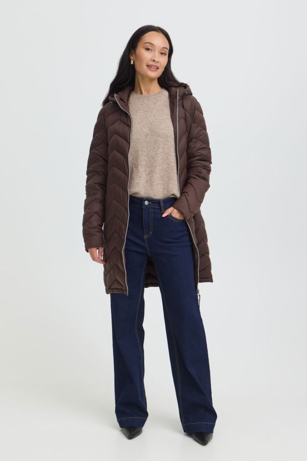Fransa Jacket Padded Midi / 20615709 Hot Fudge