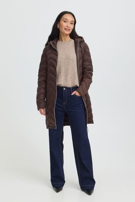 Fransa Jacket Padded Midi / 20615709 Hot Fudge