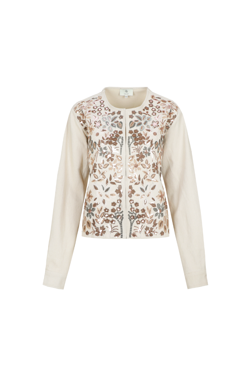 C&amp;S The Label Jacket Joy Glam  / 26NXC06 Sand/Color Mix