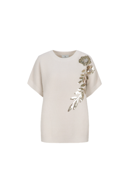 C&amp;S The Label Pullover Short Sleeve Victoria / 26NOC05 Sand