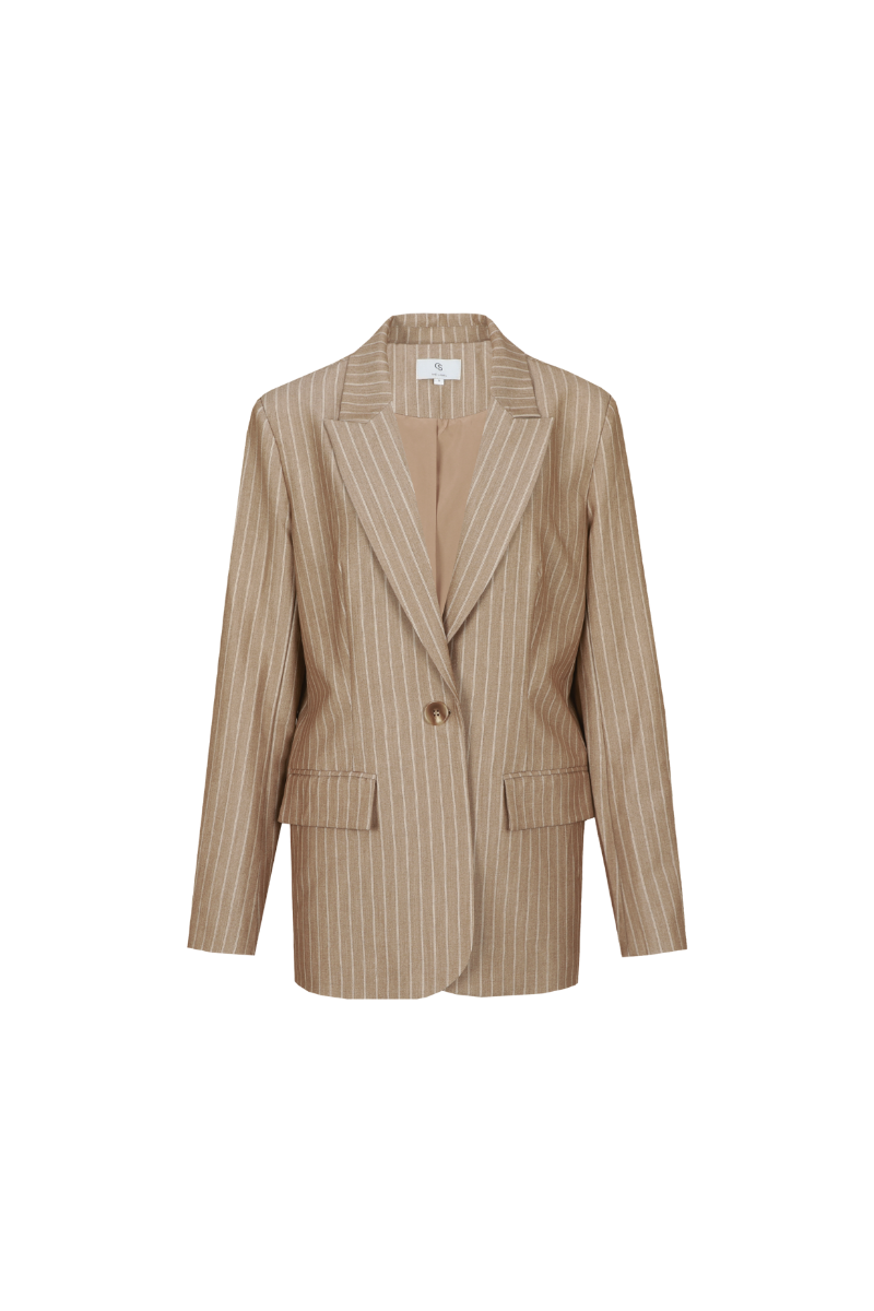 C&amp;S The Label Blazer Pinstripe/ 26NZC11 Light Camel