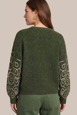 C&amp;S The Label Pullover Knitted Wings / 26NVC01 Dark Olive/Sand