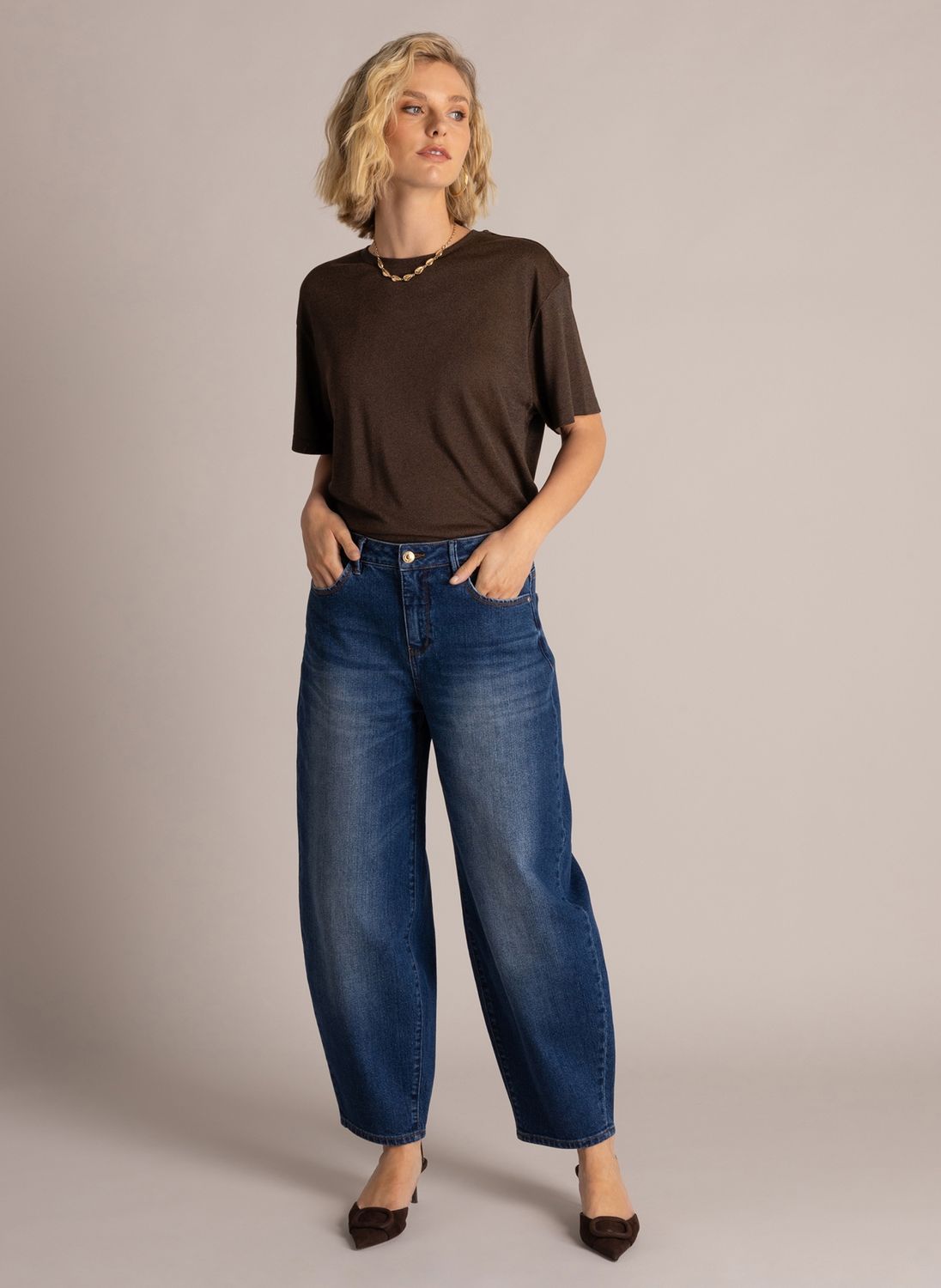 Yest Jeans Barrelfit Sophie/ 0006688 Dark Stone Wash Denim