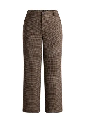 Yest Pants Check Belinda / 0006437 Mocca Brown/Multi Co