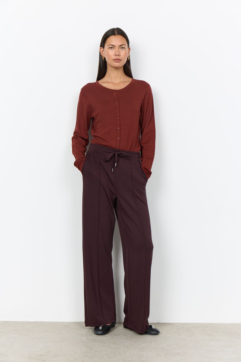 Soya Concept Pants Wide Leg / 27288 8980 CHOCOLATE PLUM