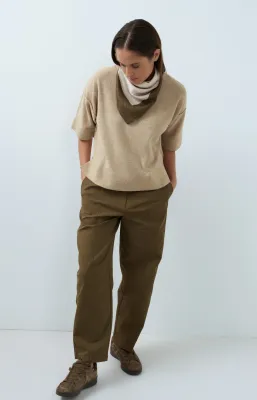 YAYA Tee Knitted / 01-000621-608 BEIGE MELANGE