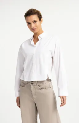 YAYA Blouse Poplin / 01-201240-608 PURE WHITE