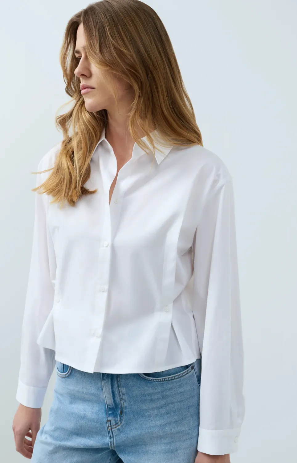 YAYA Blouse Poplin / 01-201240-608 PURE WHITE