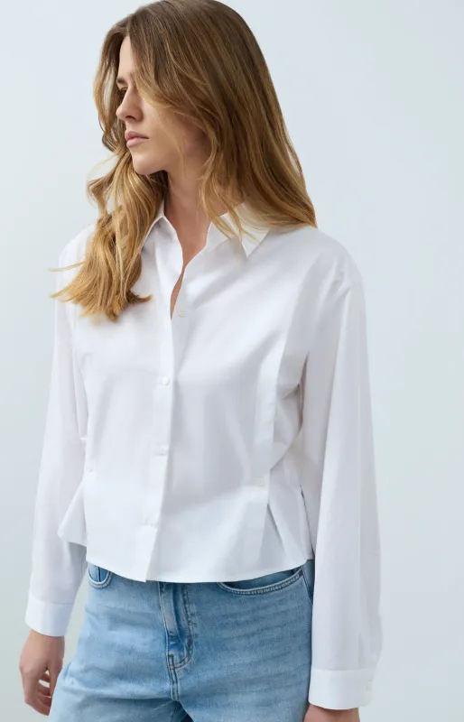 YAYA Blouse Poplin / 01-201240-608 PURE WHITE