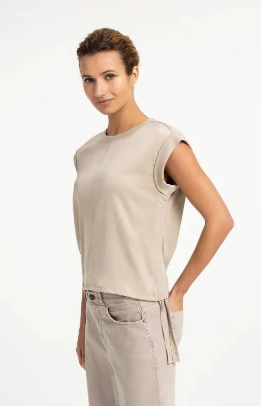 YAYA Top Satinlook / 01-709405-608 PURE CASHMERE GREY