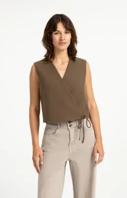 YAYA Gilet Royonmix / 01-521009-608 TEAK BROWN