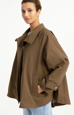 YAYA Jacket Trench Woven / 02-001083-608 TEAK BROWN