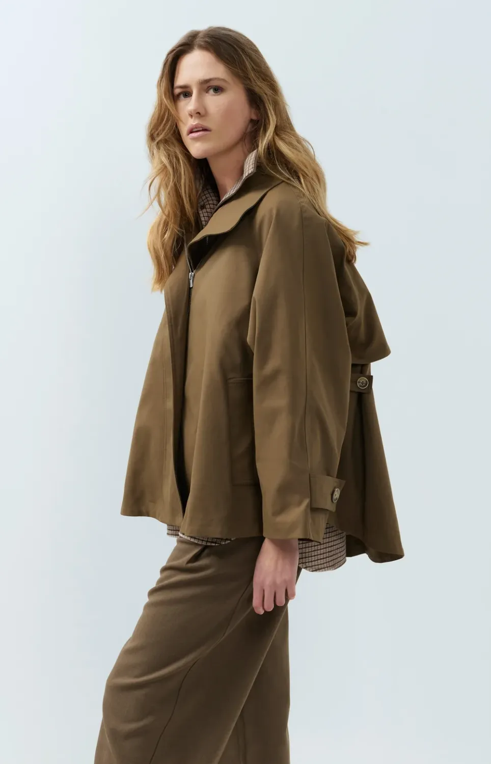 YAYA Jacket Trench Woven / 02-001083-608 TEAK BROWN