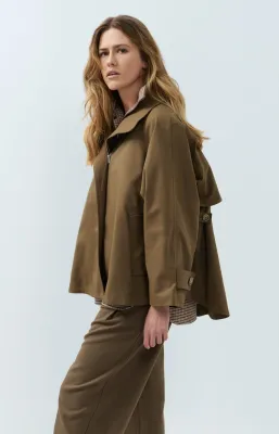 YAYA Jacket Trench Woven / 02-001083-608 TEAK BROWN