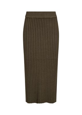 Soya Concept Skirt Midi Rib /33693 97974 FOREST NIGHT MELANGE
