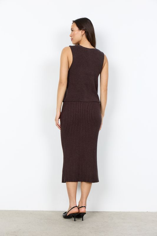 Soya Concept Gilet Knitted /33697 98980 CHOCOLATE PLUM MELANGE