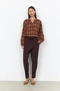 Soya Concept Blouse Check / 41946 4495C MADDER BROWN COMBI