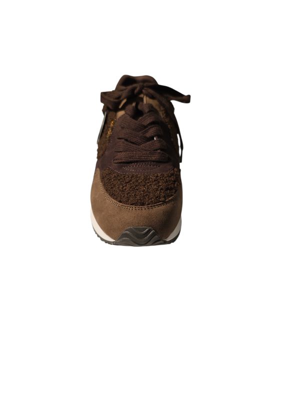 La Strada Sneaker Teddy Faux Fur Detail/ 2503951 Chocolate Brown