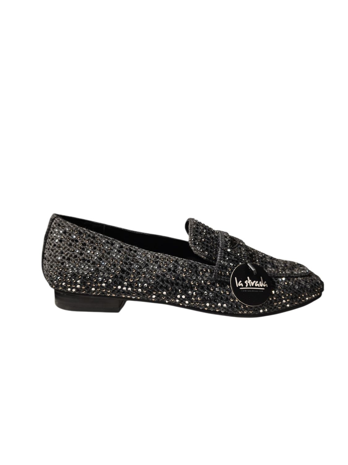 La Strada Loafer Rhinestones/ 2504653 Grey textile Rhinestone