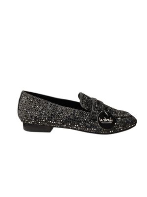 La Strada Loafer Rhinestones/ 2504653 Grey textile Rhinestone