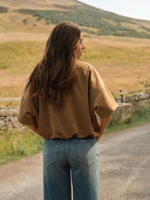 YAYA Jacket Suedine Oversized fit / 02-009081-608 OTTER BROWN