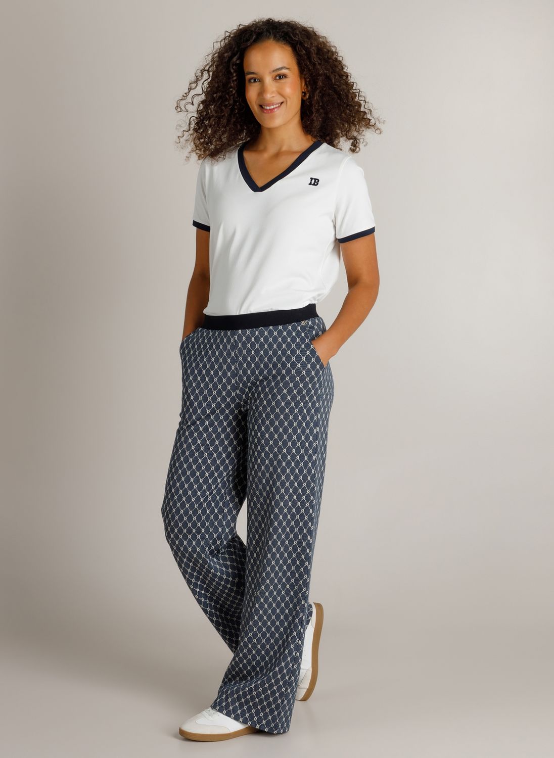 Ivy Beau Pants Wide Leg / 4201174 Dark Blue/Multi col