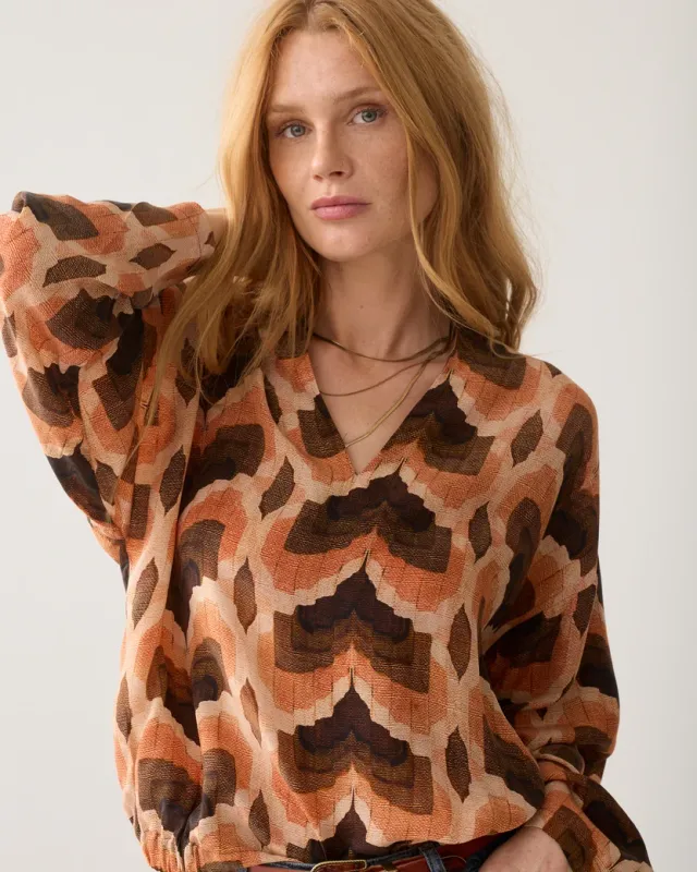 Summum Woman Top Cupro / 2s3549-12498 120 Print
