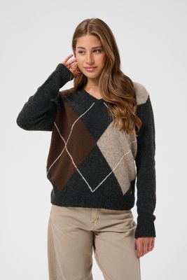 Cream Pullover Check / 10615298 Pitch Black