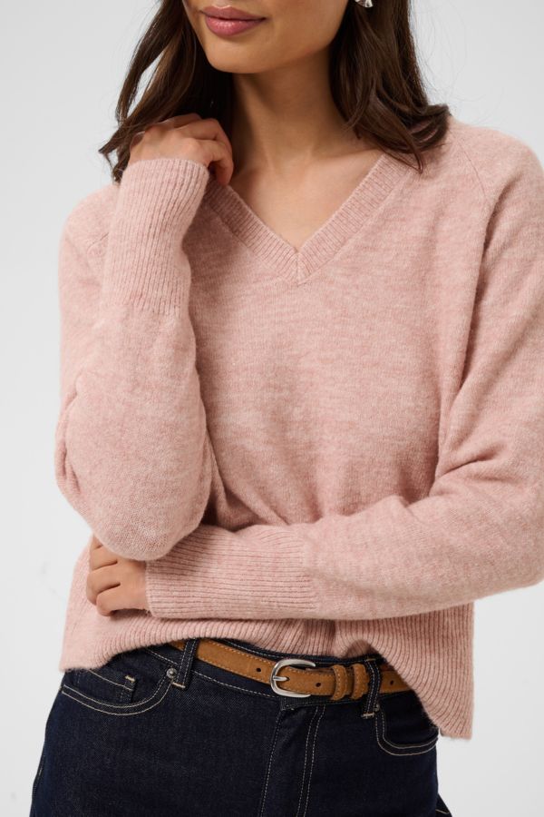 Kaffe Pullover V-Neck / 10510521 Pale Mauve Melange