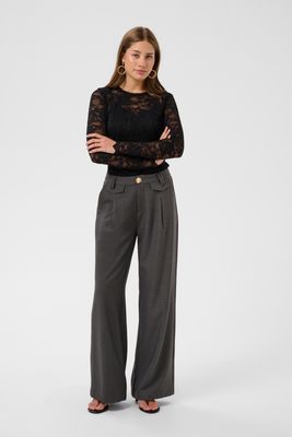 Cream Pants/ 10615308 Dark Grey Melange