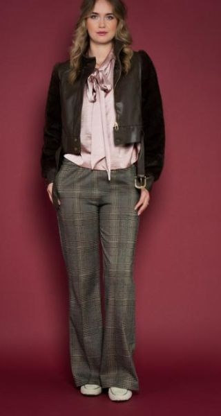 ICNK Pants Check / ICNKFW26-P693-03 Grey