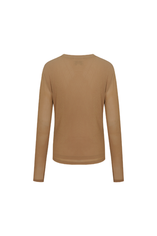 C&amp;S Top Longsleeve Trina/ 26NFC04 Light Camel