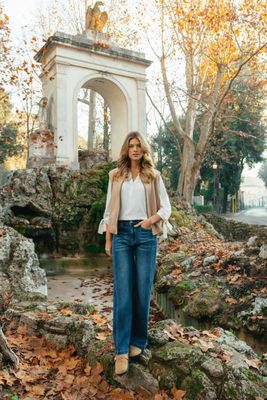C&amp;S Jeans Wide Leg / 26NNC03 Denim Dark Blue