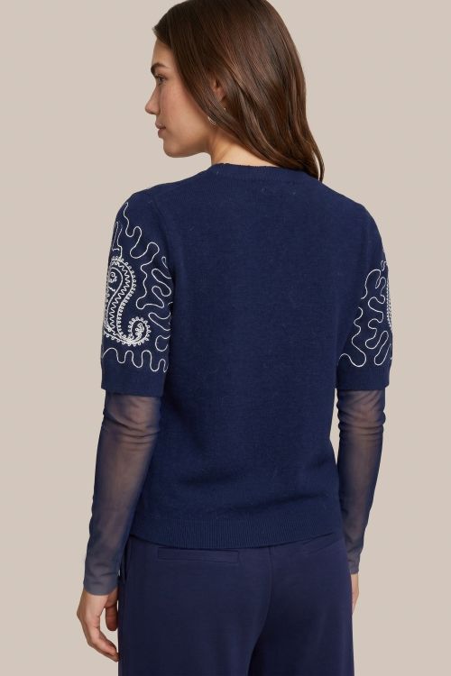 C&amp;S Pullover Short Sleeve Paisley / 26NVC02 Eclipse/Sand