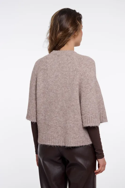 Rino &amp; Pelle Cardigan Cape / Elco.5002612 Mocha Latte Melange