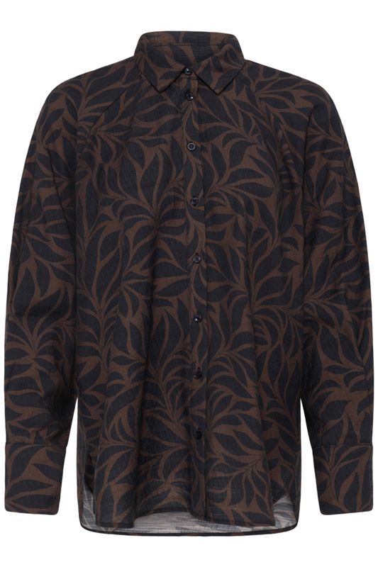 Fransa Blouse V-Neck /20618202 HOT FUDGE DRIFTWOOD