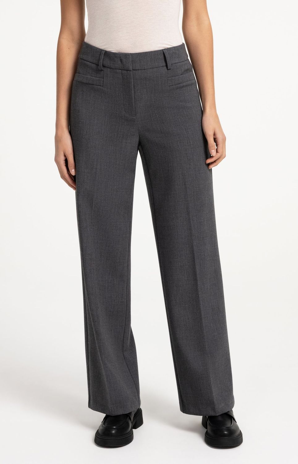 YAYA Pants Straight Leg/ 01-301285-609 ANTHRACITE MELANGE