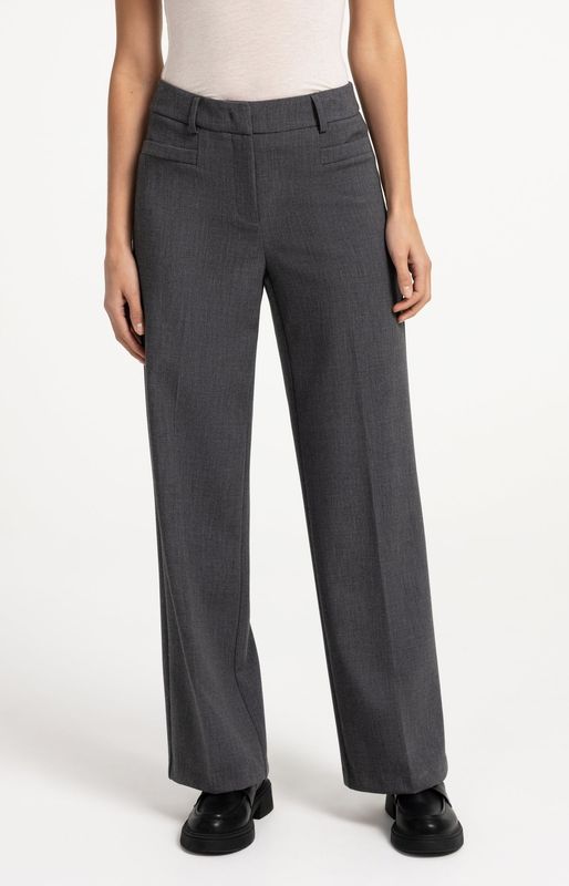 YAYA Pants Straight Leg/ 01-301285-609 ANTHRACITE MELANGE