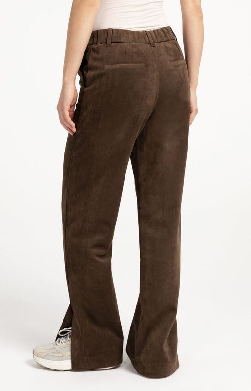 YAYA Pants Suedine/ 01-309283-609 SLATE BLACK BROWN