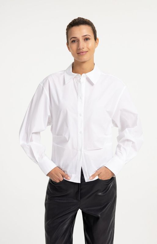 YAYA Blouse Cotton/ 01-201245-609 PURE WHITE
