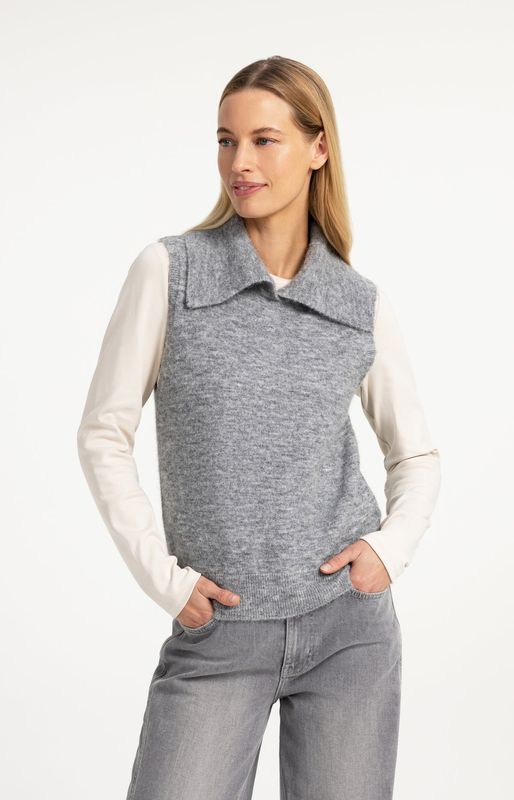 YAYA Top Knitted / 01-000637-609 MEDIUM GREY MELANGE