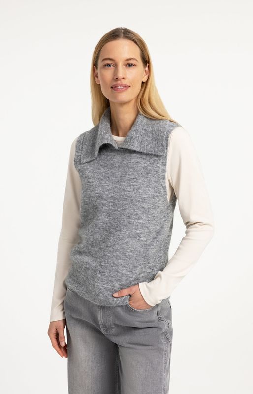YAYA Top Knitted / 01-000637-609 MEDIUM GREY MELANGE