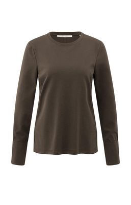 YAYA Shirt Longsleeve/ 01-709321-609 SLATE BLACK BROWN