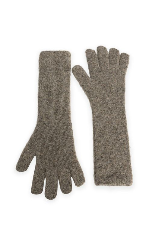YAYA Gloves / 03-200016-609 TEAK BROWN MELANGE