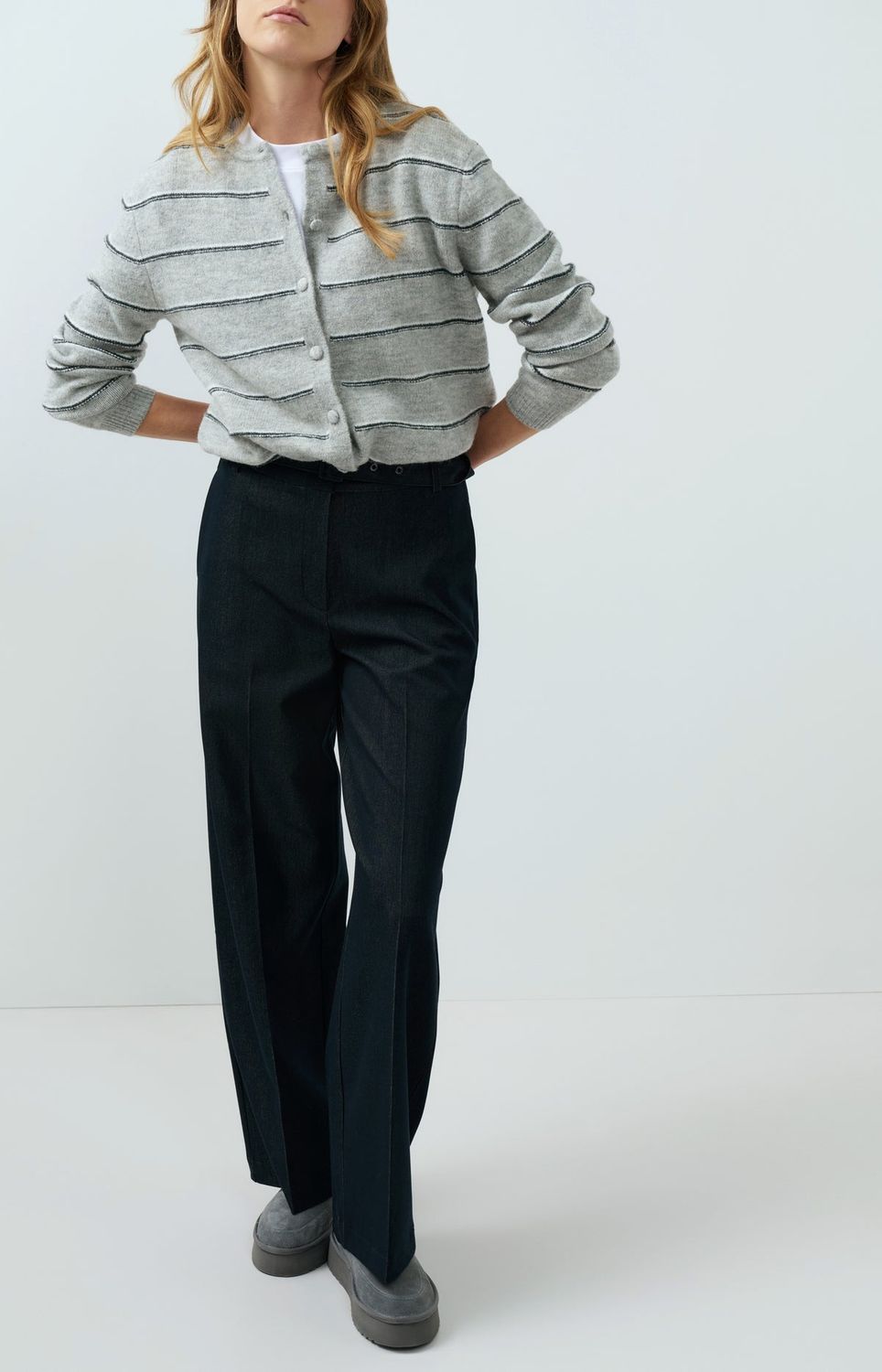 YAYA Pants High Waist/ 01-301282-609 CAT BLACK