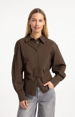YSYA Blouse / 01-201245-609 SLATE BLACK BROWN