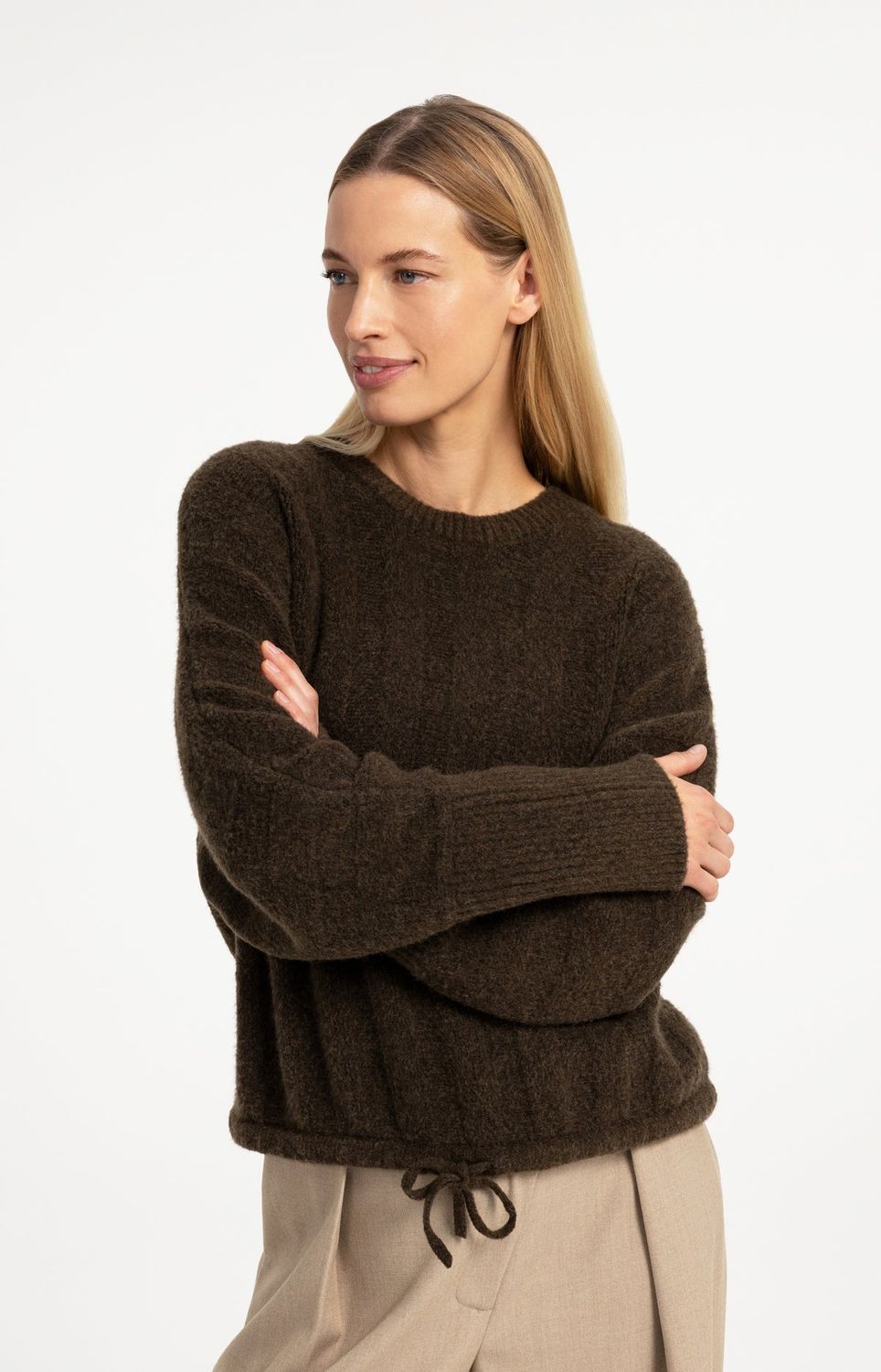 YAYA Pullover/ 01-000631-609 SLATE BLACK BROWN MELANGE