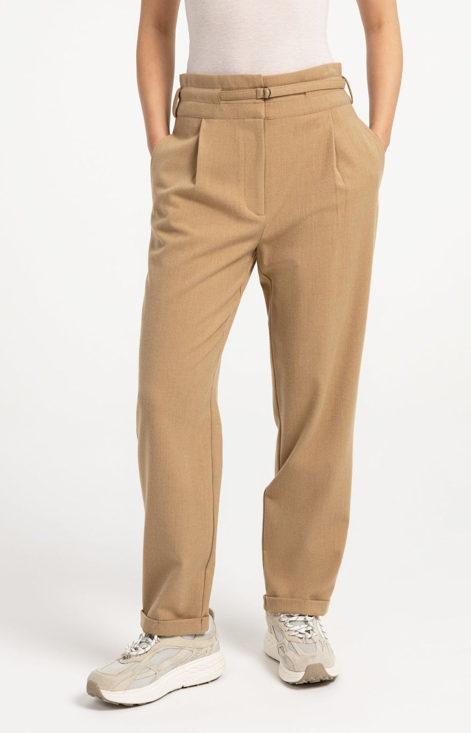 YAYA Pants LooseFit/ 01-301287-609 CORNSTALK BROWN MELANGE